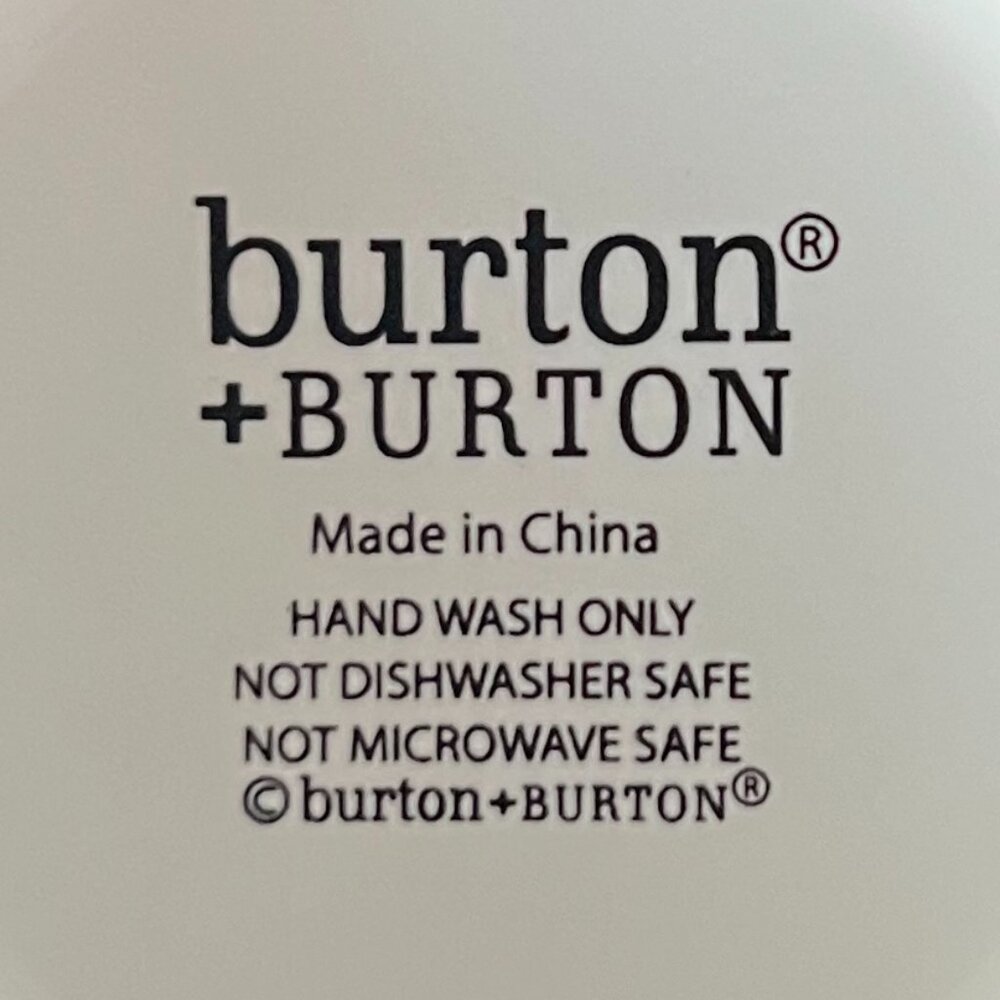 Burton + BURTON  Horizontal Metallic Gold Striped Ceramic Coffee Tea Mug Cup - Picture 12 of 12